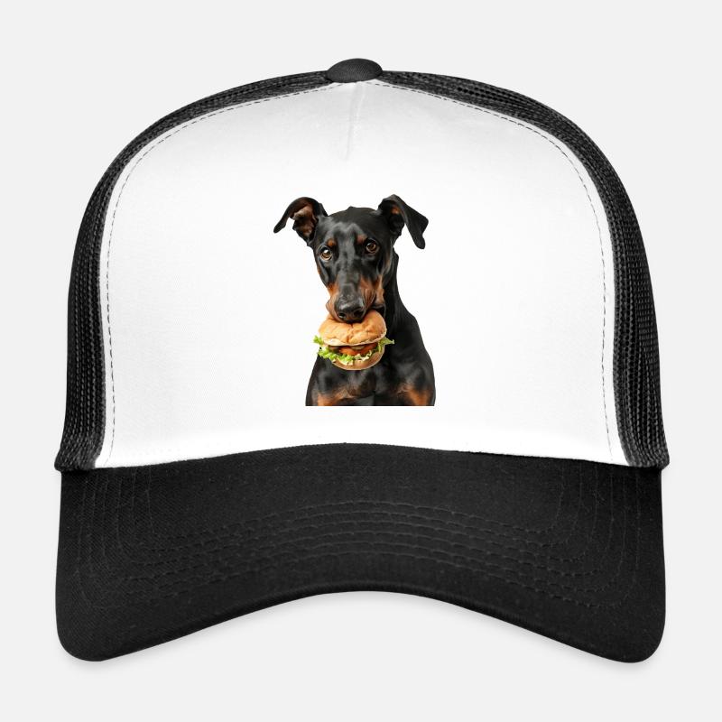 Dobermann - Trucker Cap - Weiß/Schwarz