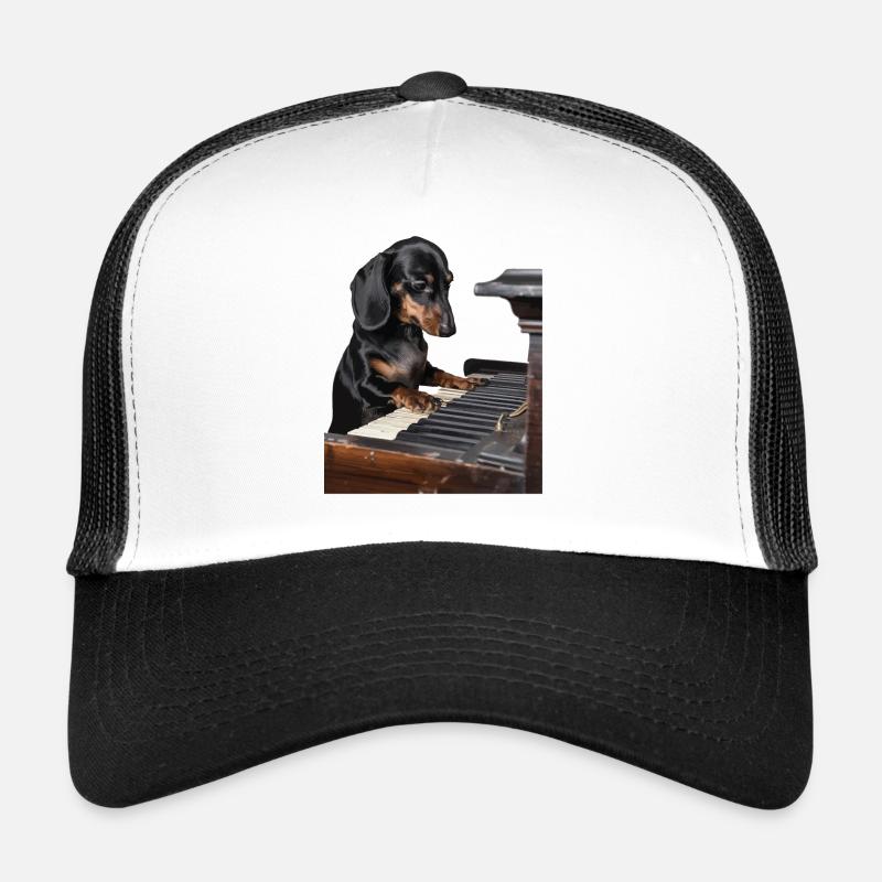 Teckel - Casquette trucker  - blanc/noir