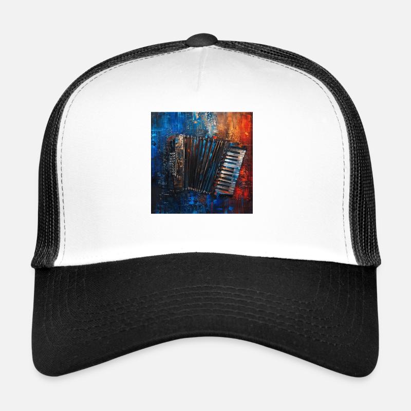 Akkordeon - Trucker Cap - Weiß/Schwarz