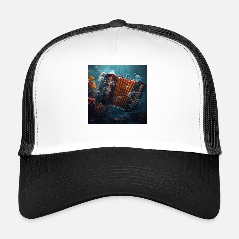 Akkordeon - Trucker Cap - Weiß/Schwarz