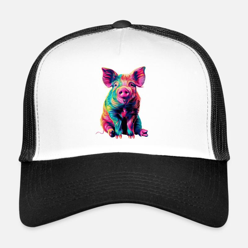 Schwein - Trucker Cap - Weiß/Schwarz