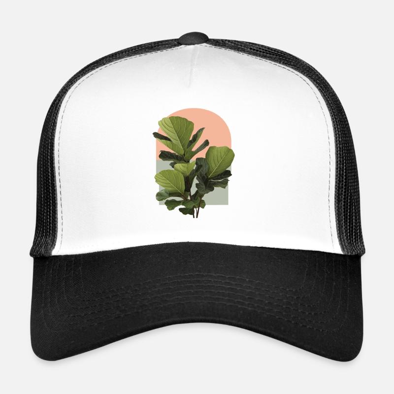Geigenblatt-Feige - Trucker Cap - Weiß/Schwarz