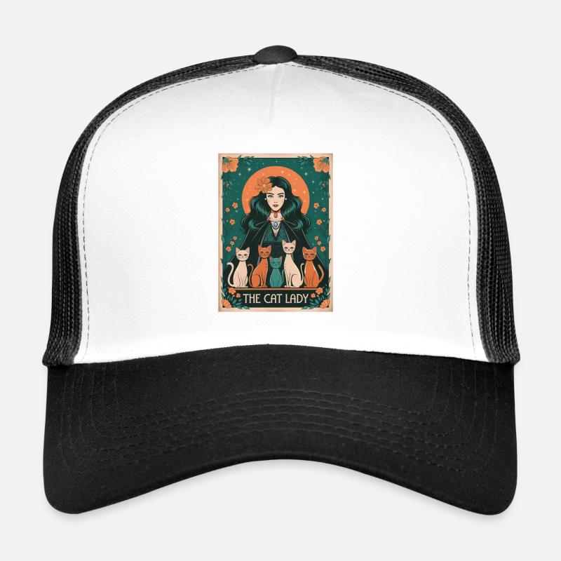 Tarotkarte - Trucker Cap - Weiß/Schwarz