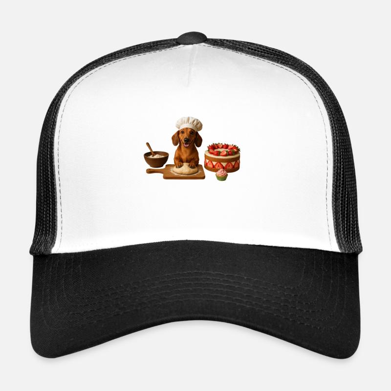 Teckel préparant des biscuits pour gâteaux Casquette trucker 