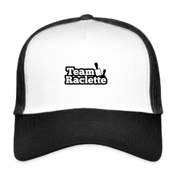 team raclette - t-shirt raclette humor - Trucker Cap - white/black - Front