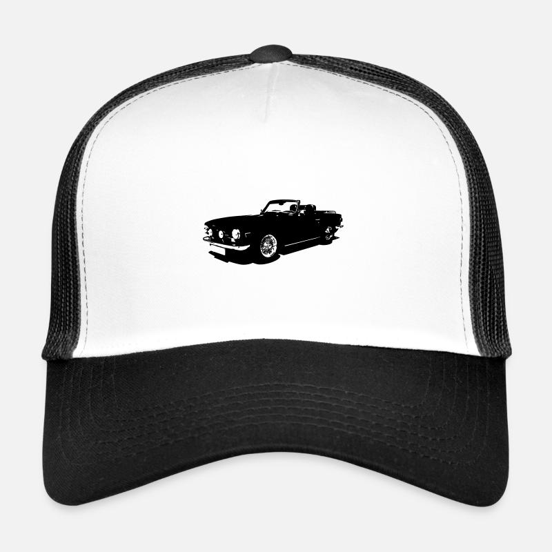 Britischer Roadster Tr6 - Trucker Cap - Weiß/Schwarz