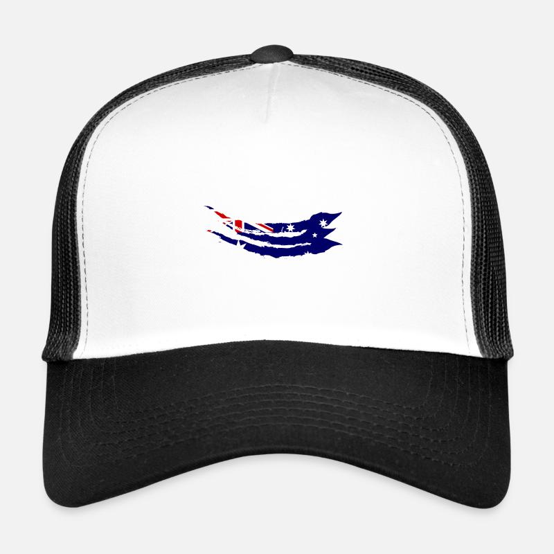 Drapeau australien sous le drapeau australien Casquette trucker 