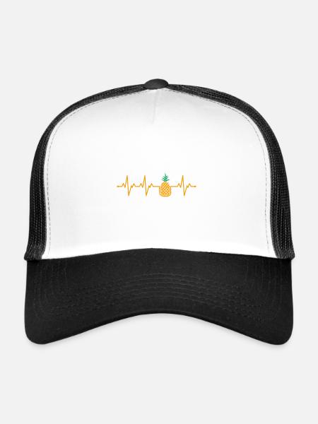 Ananas - Trucker Cap - Weiß/Schwarz