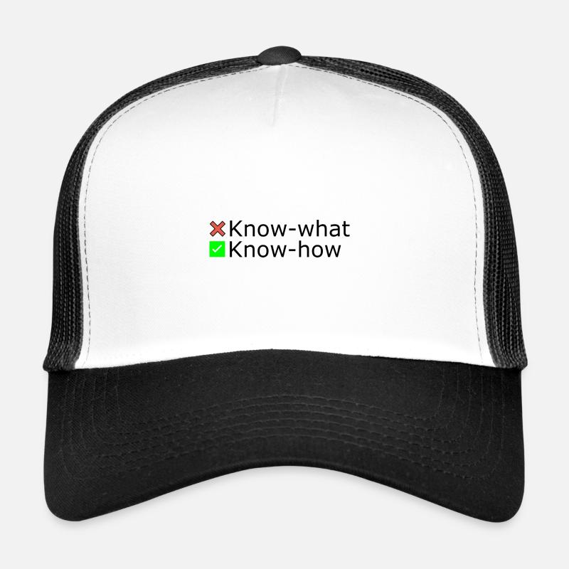 Know-how - Trucker Cap - white/black