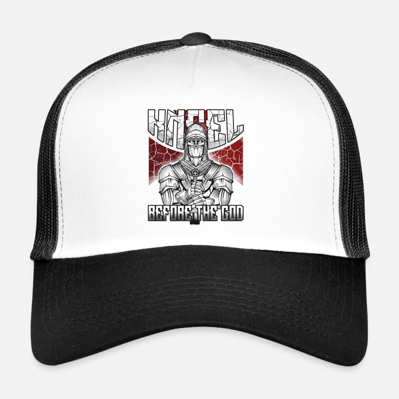Tempelritter Ritter Kreuzritter Mittelalter - Trucker Cap - Weiß/Schwarz