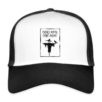 Halloween crow - Trucker Cap - white/black - Front