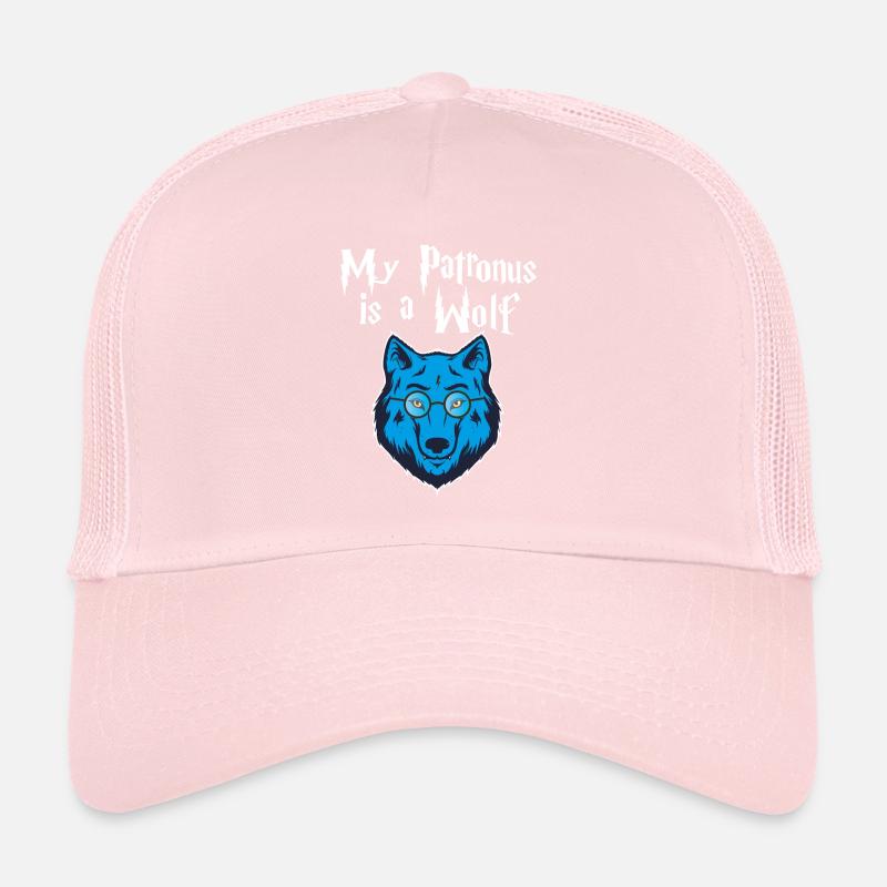 Mon patronus est un cadeau Wolf Wolf Wizad Blue Wolf Casquette trucker 