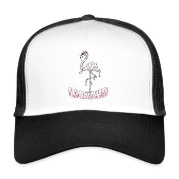 Flamingo Flamingo Halloween Costume Cadeau - Casquette trucker  - blanc/noir - Devant