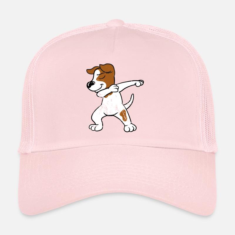 Retro Vintage Dabbing Dab Jack Russell Terrier Trucker Cap