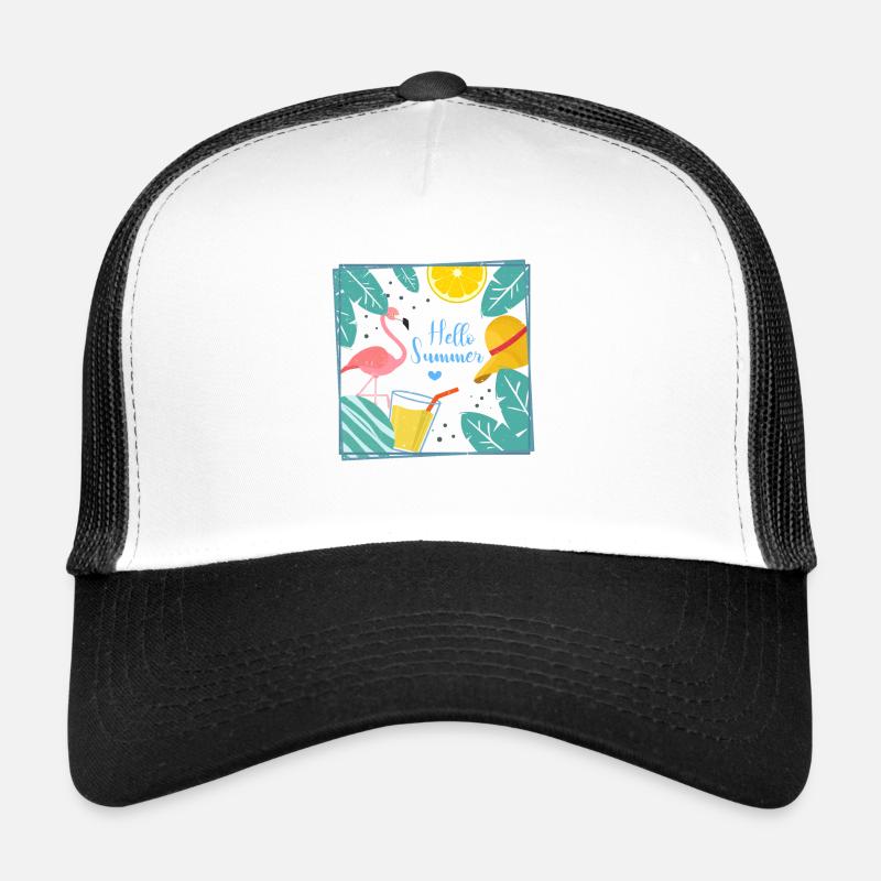Hello Summer | Sommerurlaub Flamingo Geschenkidee Trucker Cap