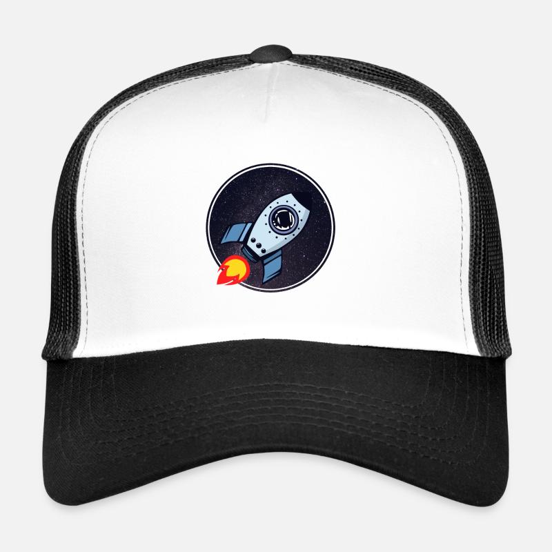 Raketenschiff - Trucker Cap - Weiß/Schwarz