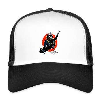 Skull skater - Trucker Cap - white/black - Front