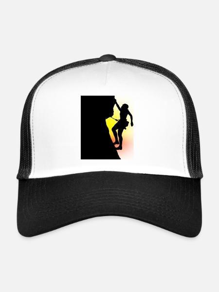 Climbing, Mountains - Trucker Cap - white/black - Front