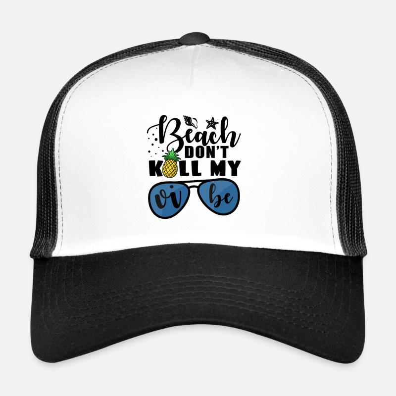 Beach - Trucker Cap - white/black