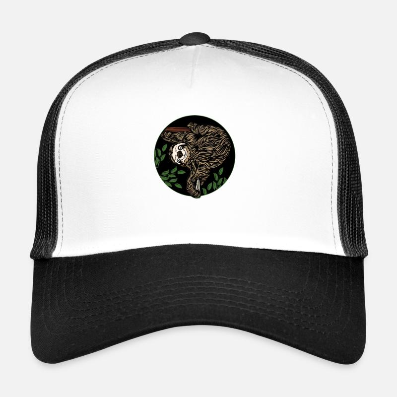 Faultier - Trucker Cap - Weiß/Schwarz