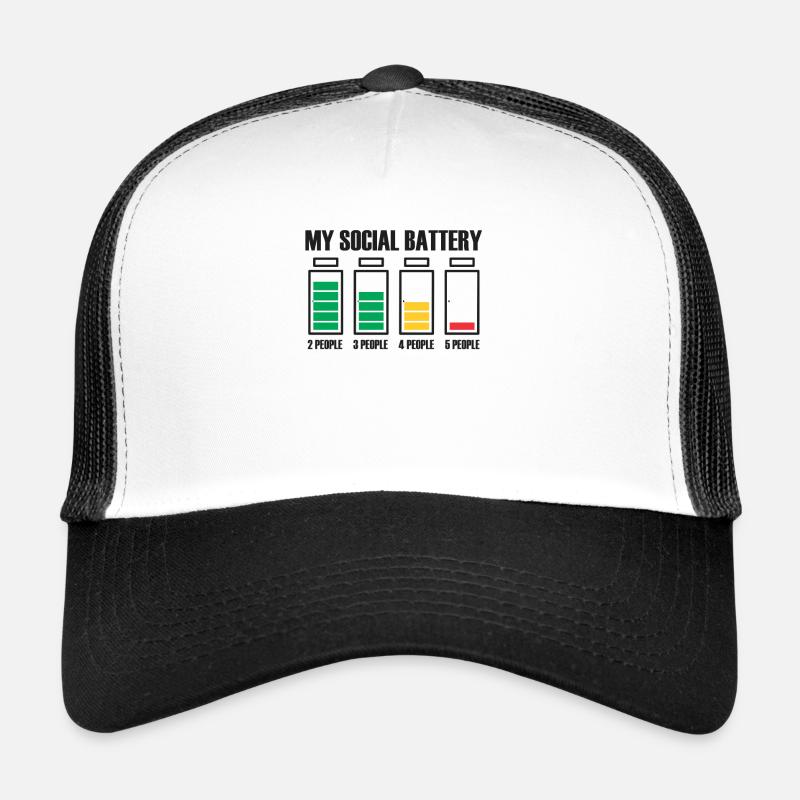 Introvert Social Battery Gift Idea Trucker Cap