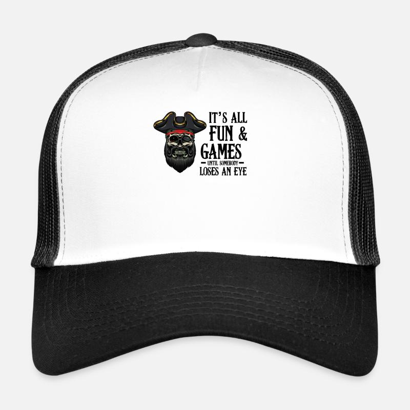Crâne de pirate énonciations drôles cadeau de pirate Casquette trucker 