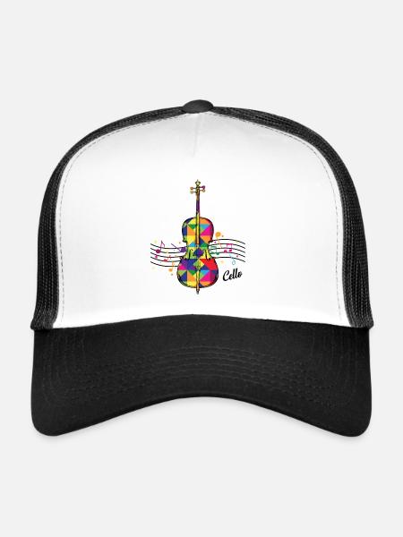 violoncelle - Casquette trucker  - blanc/noir