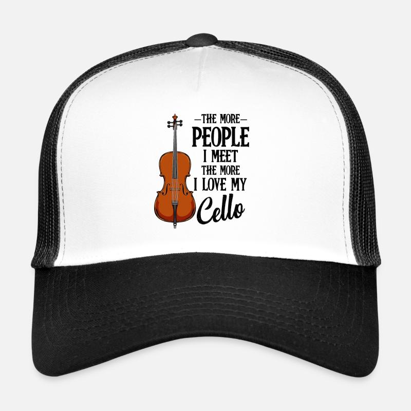 violoncelle - Casquette trucker  - blanc/noir