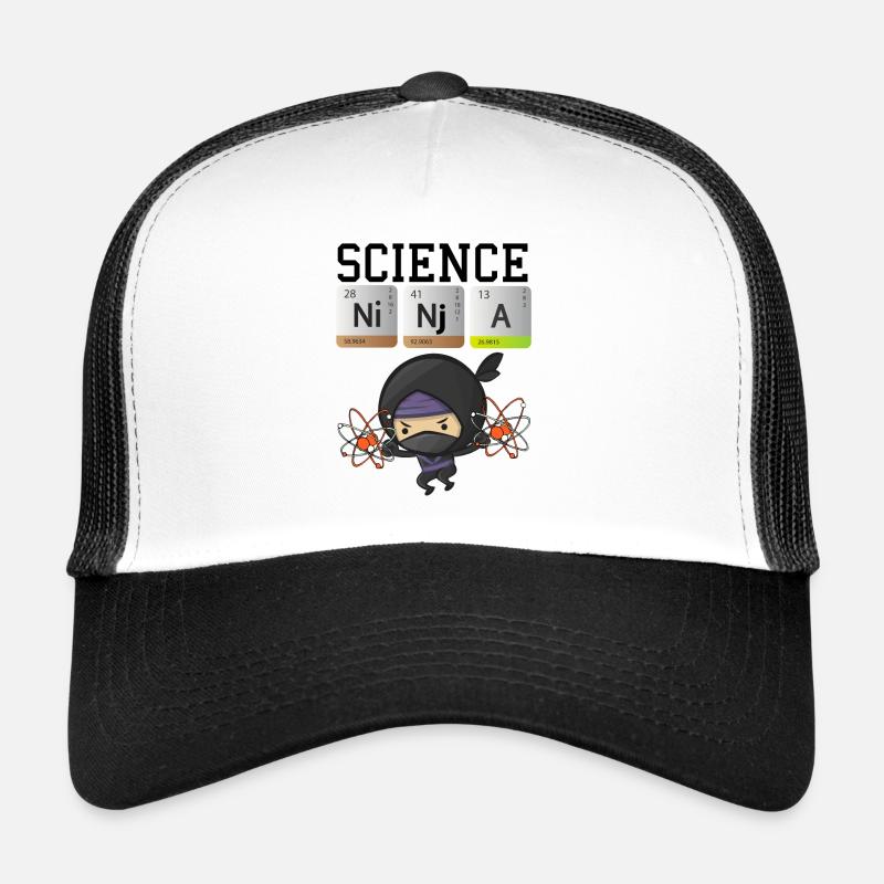 Science Ninja Design Funny Chemistry Elements Casquette trucker 