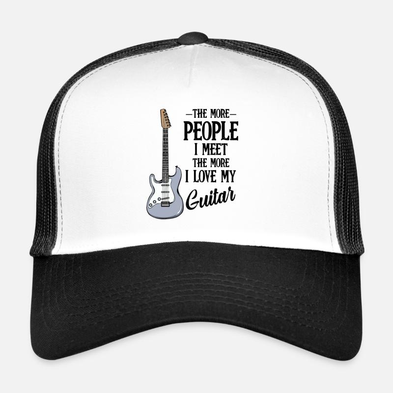 Gitarre - Trucker Cap - Weiß/Schwarz