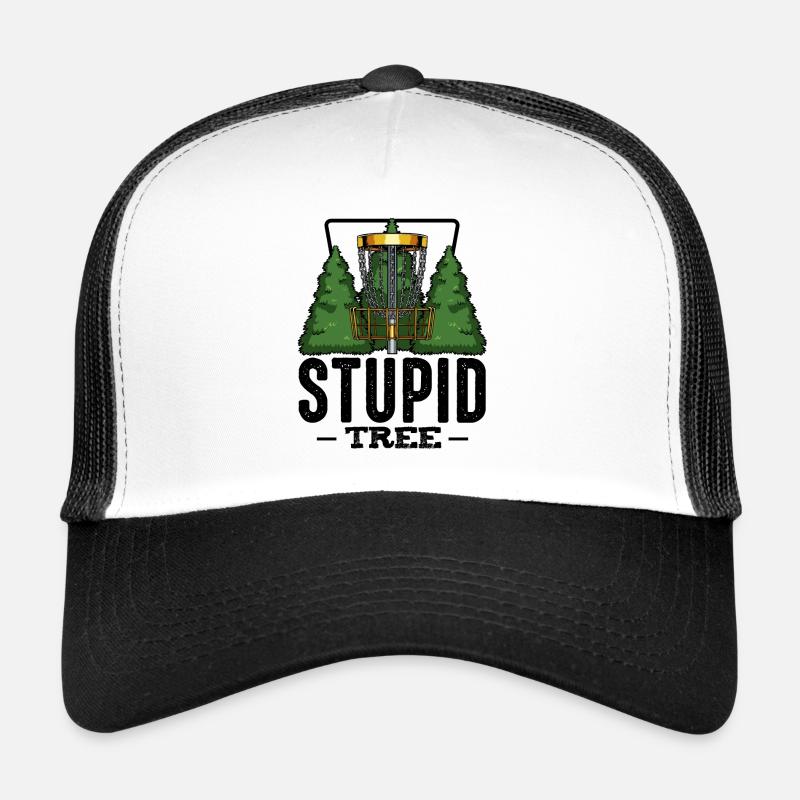 Stupide arbre Disc Golf disant cadeau Frisbee Casquette trucker 