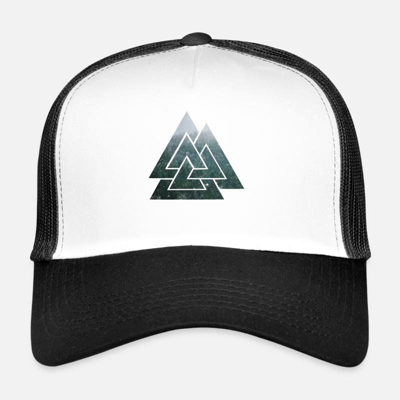 Viking runes, wotans knot, triangle gift idea Trucker Cap