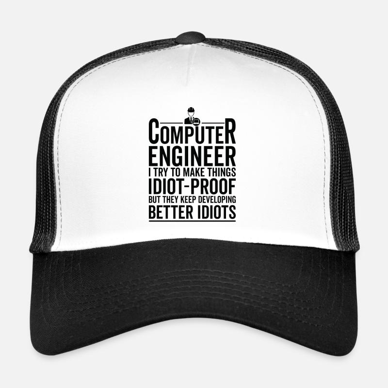 Foolproof - Computer Engineer - Trucker Cap - white/black