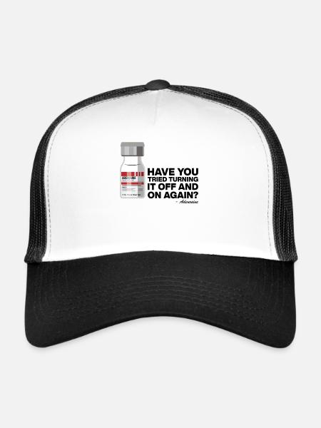 Have you tried to turn on again - adenosine - Trucker Cap - white/black - Front