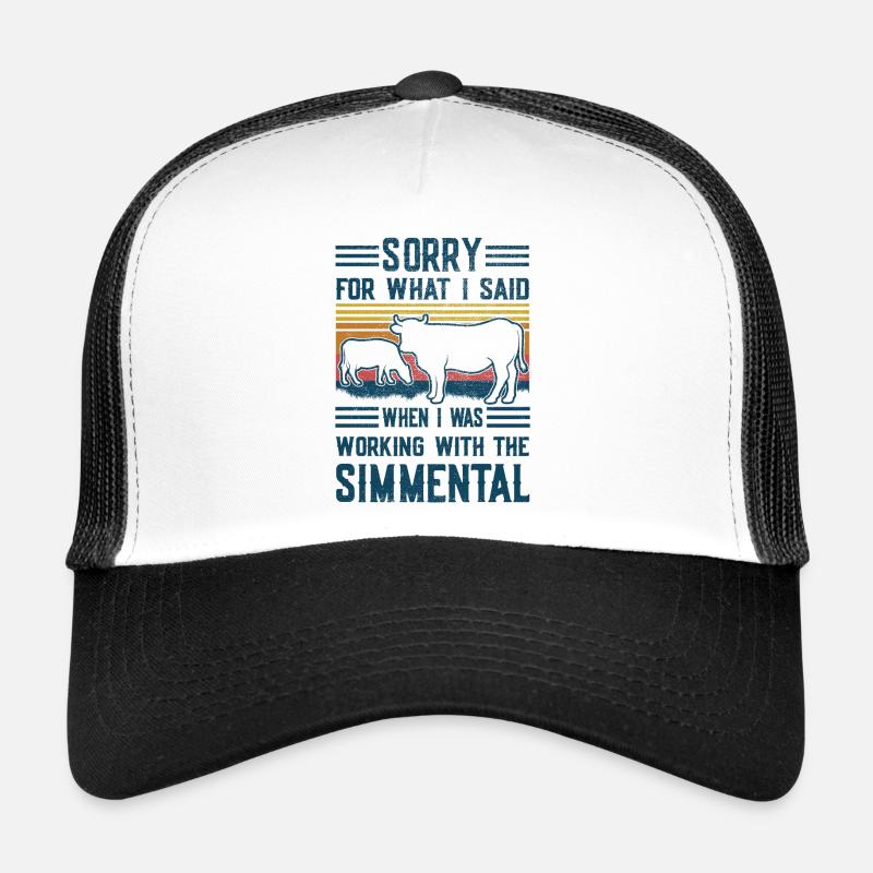 Désolé pour ce que j’ai dit Simmental Casquette trucker 