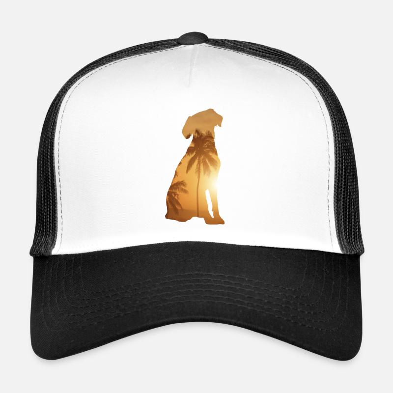 Plage d’été - Bretagne - Casquette trucker - blanc/noir