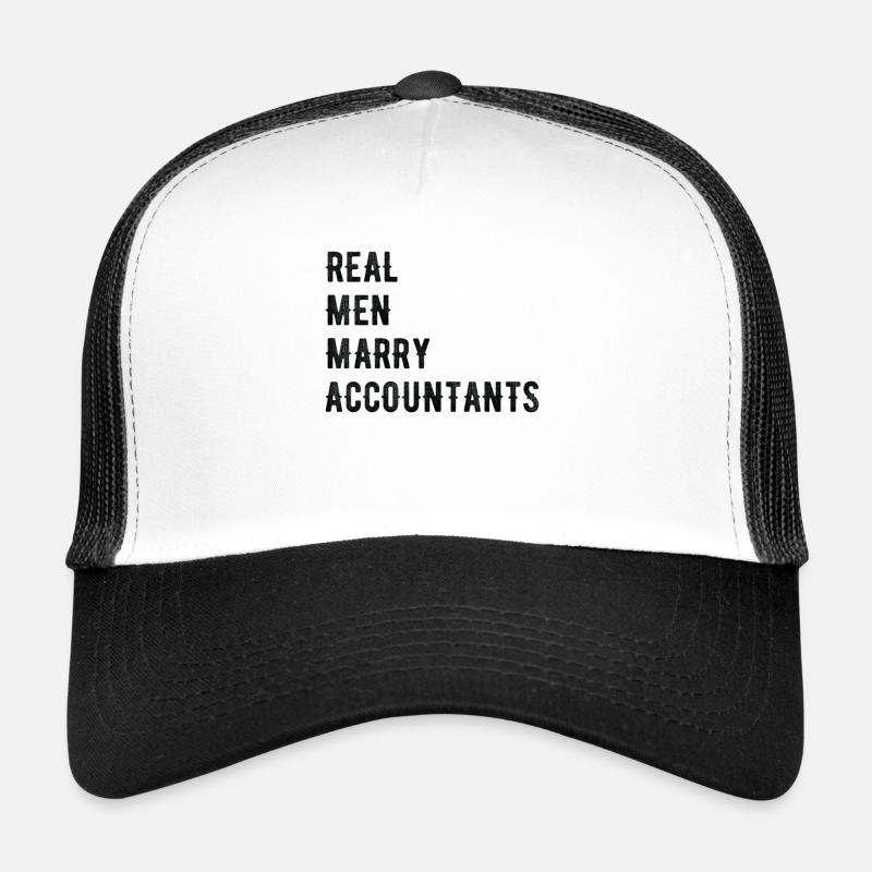 Echte Männer Heiraten Buchhalter - Trucker Cap - Weiß/Schwarz
