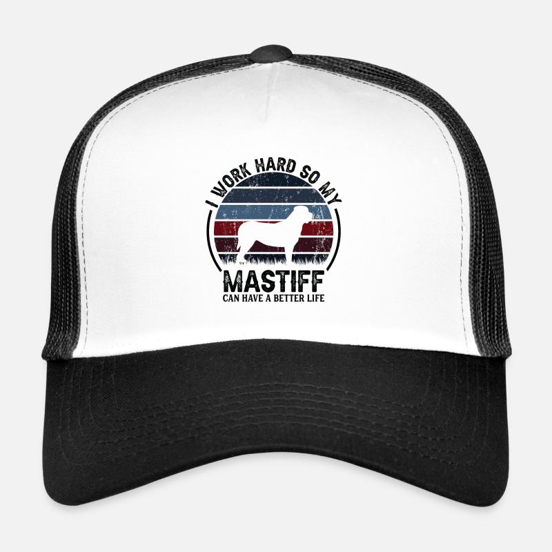 Travaillez dur - Retro Mastiff Casquette trucker 