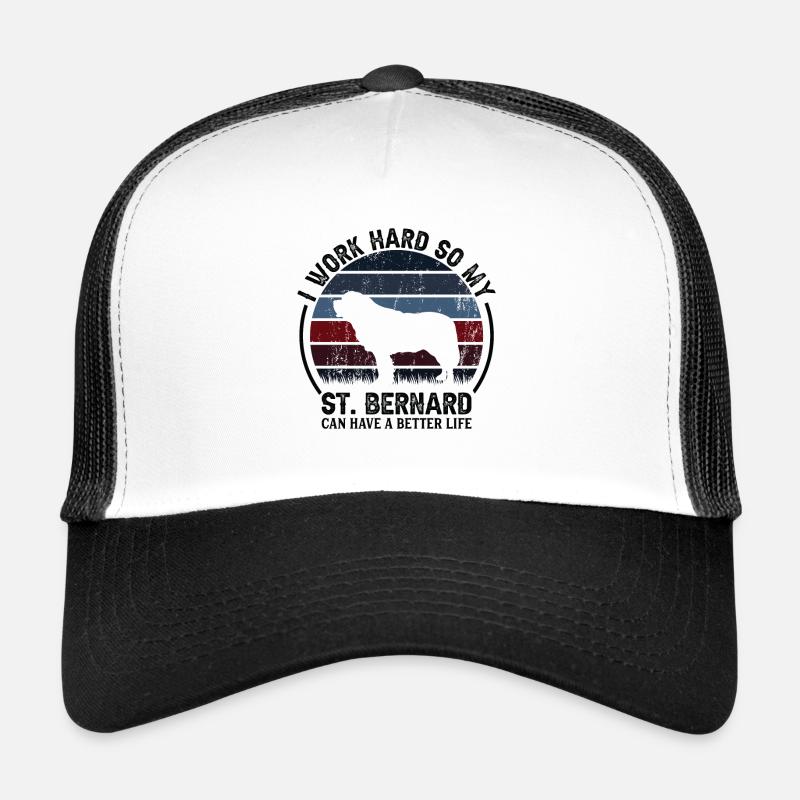 Arbeit Hart Arbeiten - Retro St. Bernard Trucker Cap