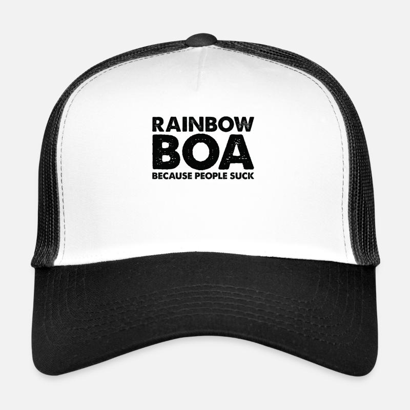 Les gens sucent le serpent boa arc-en-ciel Casquette trucker 