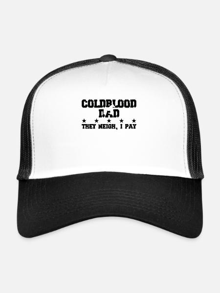Le père du cheval - Coldblut - Casquette trucker  - blanc/noir - Devant