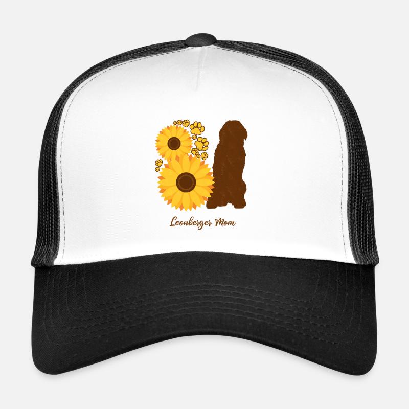 Sonnenblumenmutter - Leonberger - Trucker Cap - Weiß/Schwarz
