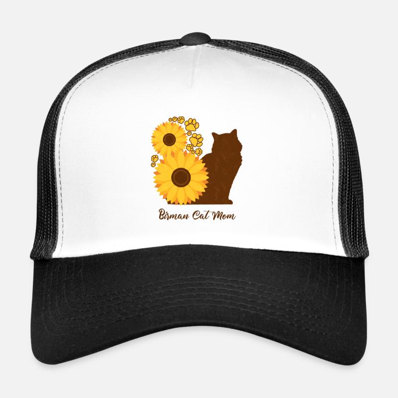 Sunflower mother - Burmese cat Trucker Cap