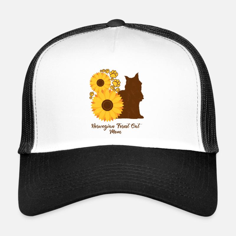 Sunflower Mother - Chat des forêts norvégiennes Casquette trucker 