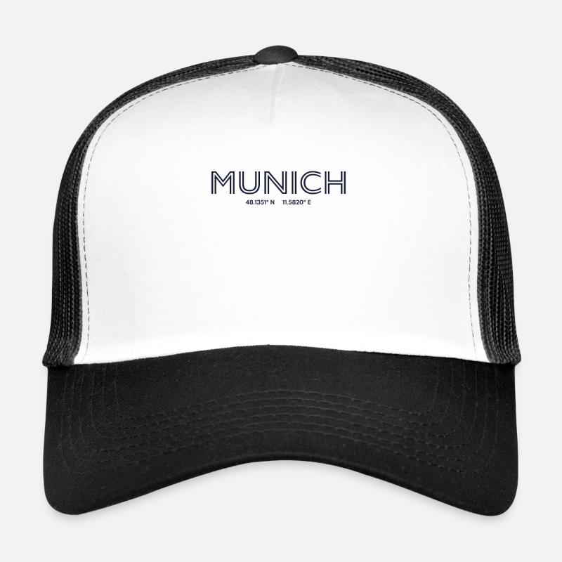 Germany City Coordinates - Munich Trucker Cap