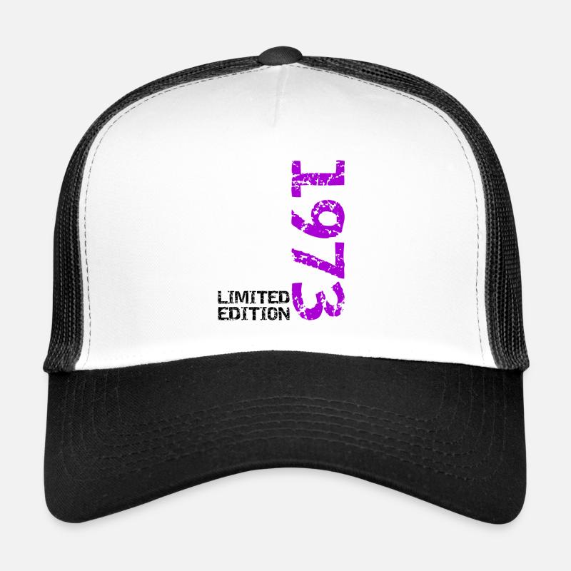 1973 Limited Edition Geburtstag Geschenk Frau Mann - Trucker Cap - Weiß/Schwarz