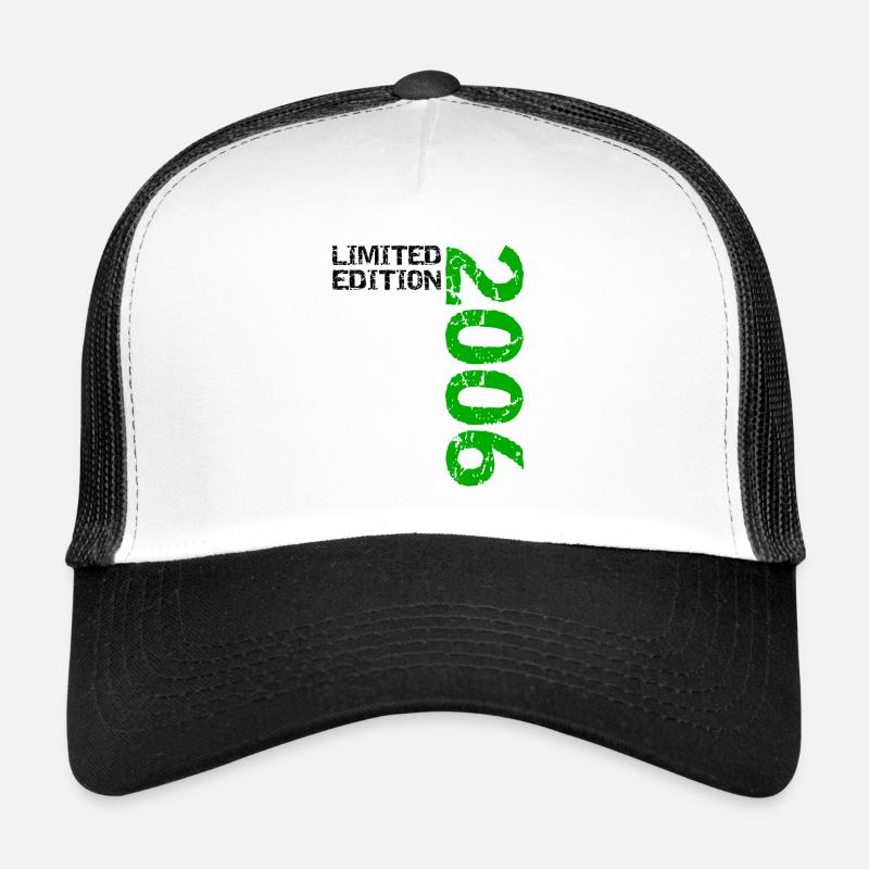 2006 Limited Edition Geburtstag Geschenk Frau Mann - Trucker Cap - Weiß/Schwarz