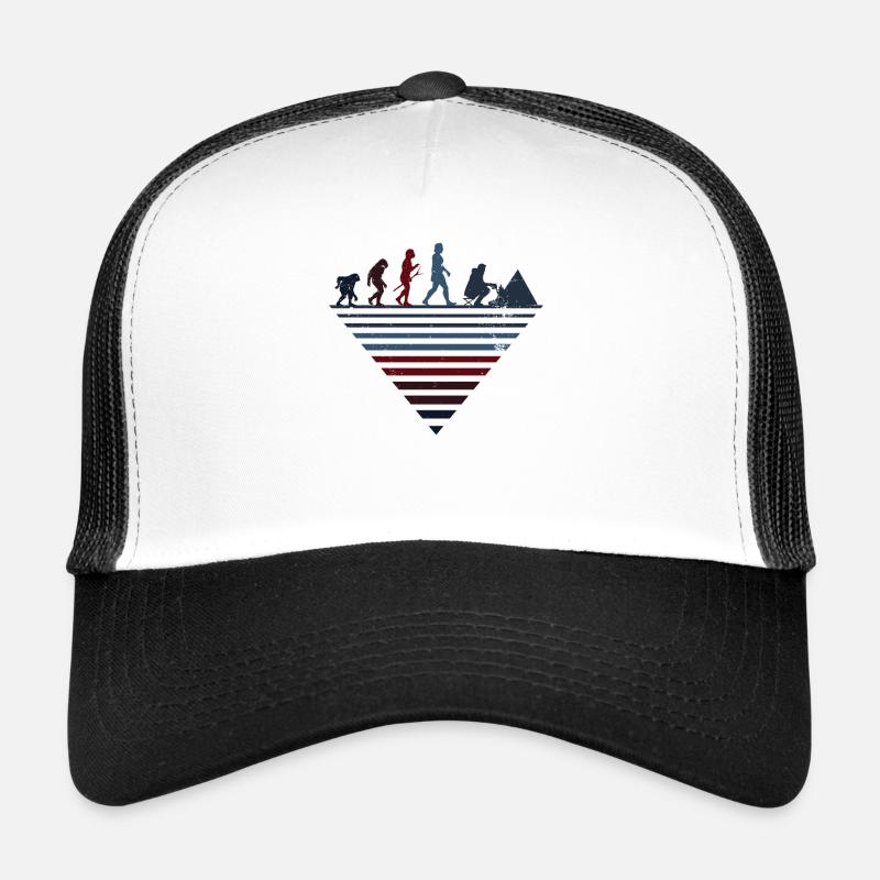 Evolution humaine - Vintages Camping Casquette trucker 