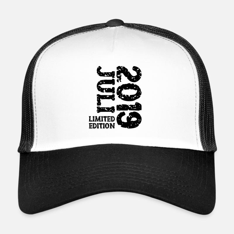 2019 Juli Limited Edition Geburtstag Geschenk - Trucker Cap - Weiß/Schwarz