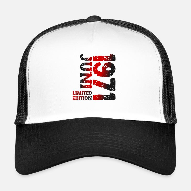 1971 Juni Limited Edition Geburtstag Geschenk - Trucker Cap - Weiß/Schwarz